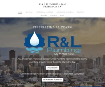 RLplumbingsanfrancisco.com(R & L Plumbing) Screenshot