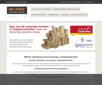 RM-Pack.de(Und Verpackungsmaterial im Onlineshop bestellen) Screenshot