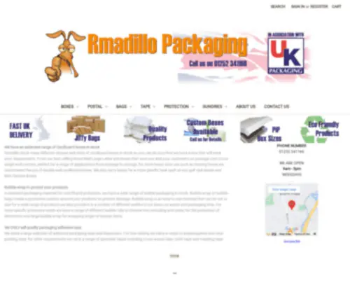 Rmadillo.com(R.Madillo Packaging for postal packaging supplies) Screenshot