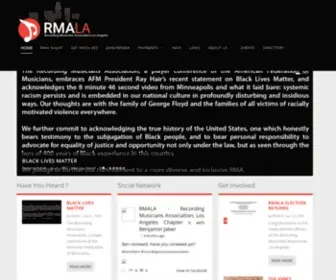 Rmala.org(Recording Musicians Association Los Angeles) Screenshot