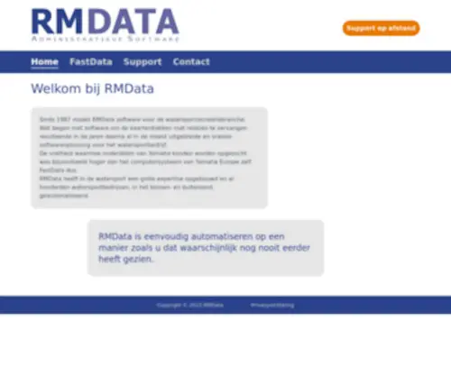 Rmdata.com(RMData Administratieve Software) Screenshot
