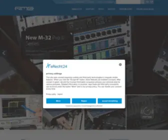Rme-Audio.com(RME Audio Interfaces) Screenshot
