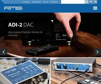 Rme-Audio.de(RME Audio Interfaces) Screenshot