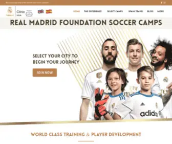 RMfcampsusa.com(Official Real Madrid Summer Soccer Camps USA) Screenshot
