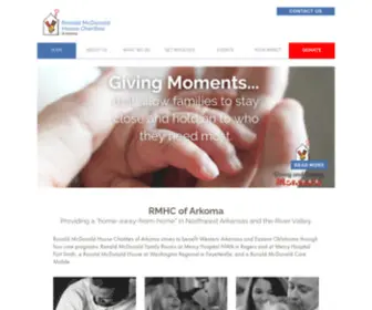 RMhcofarkoma.org(Ronald McDonald House Charities of Arkoma) Screenshot