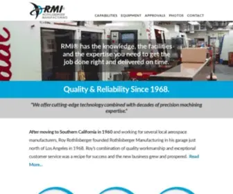 Rmi-MFG.com(RMI Rothlisberger Manufacturing) Screenshot