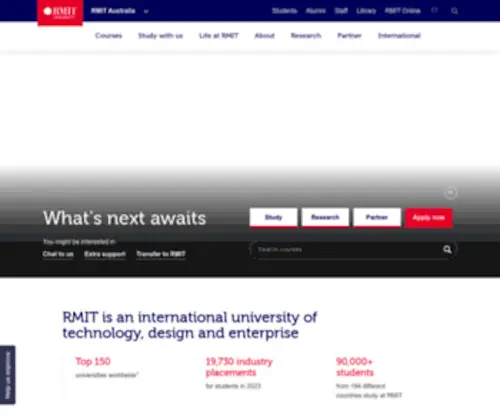 Rmit.edu.au(RMIT University) Screenshot