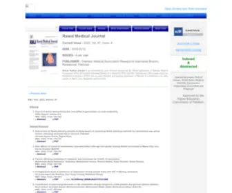 RMJ.org.pk(Rawal Medical Journal) Screenshot