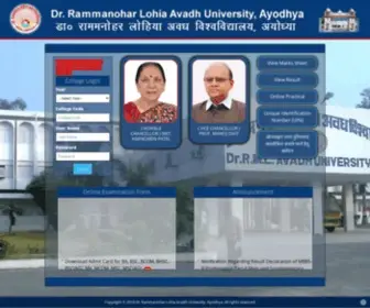Rmlauexams.co.in(Rammanohar Lohia Avadh University) Screenshot