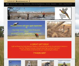 Rmroosters.com(Pheasant Hunting Colorado) Screenshot