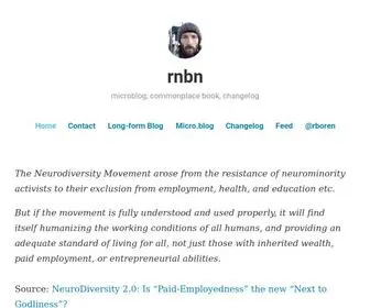 RNBN.blog(Microblog, commonplace book, changelog) Screenshot