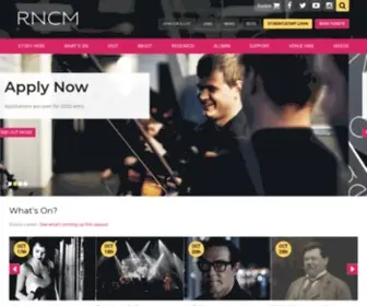 RNCM.ac.uk(The Royal Northern College of Music) Screenshot
