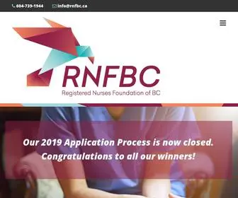 RNFBC.ca(Advancing Excellence in Nursing) Screenshot