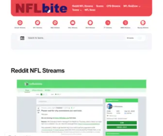 RNFlbite.net(Original NFL streams) Screenshot