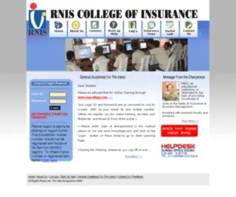 Rniscollege.com(RNIS College of Insurance) Screenshot