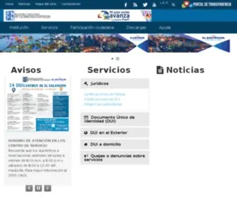 RNPN.gob.sv(Registro Nacional de las Personas Naturales) Screenshot