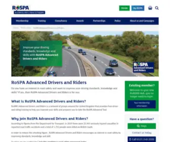 Roadar.org.uk(RoSPA Advanced Drivers and Riders) Screenshot