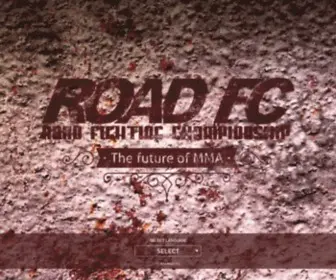 Roadfc.com(ROAD FC) Screenshot