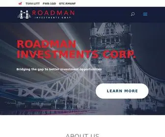 Roadmancorp.com(Bridging the gap to better investment opportunities) Screenshot