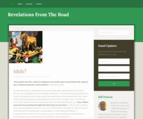 Roadrevelations.org(Revelations from the Road) Screenshot
