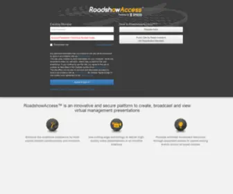 Roadshowaccess.com(RoadshowAccess) Screenshot