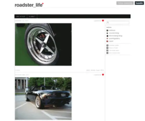 Roadsterlife.net(Roadster life) Screenshot