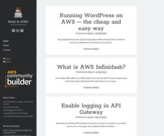 Roadtoaws.com(Road to AWS) Screenshot
