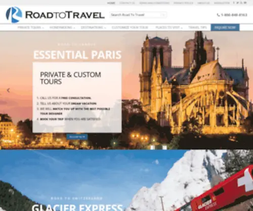 Roadtotravel.com(Private Vacation Packages to France and Switzerland) Screenshot