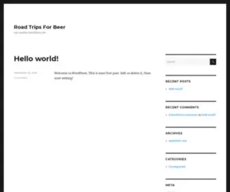 Roadtripsforbeer.com(Just another WordPress site) Screenshot