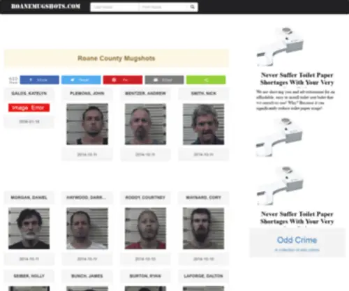 Roanemugshots.com(Roane County TN Mugshots/Arrests Page 1) Screenshot