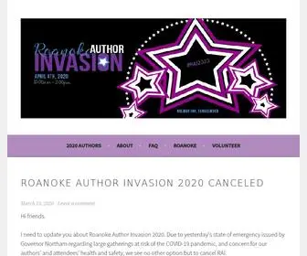 Roanokeauthorinvasion.com(Roanoke Author Invasion) Screenshot