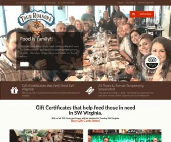 Roanokefoodtours.com(Guided Tours & Adventures showing off the tastes and fun of Roanoke) Screenshot