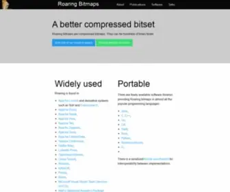 Roaringbitmap.org(Roaring Bitmaps) Screenshot