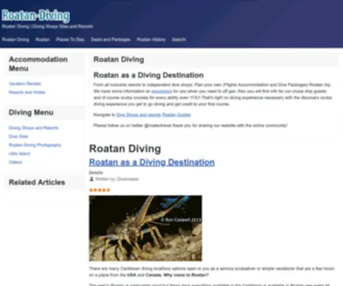 Roatan-Diving.com(Roatan Diving) Screenshot