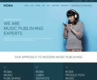 Roba.com(ROBA Music Publishing) Screenshot