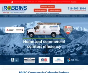 Robbinsheating.com(Robbins Heating & Air Conditioning) Screenshot