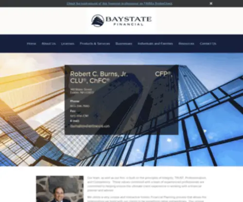 Robburnsbaystate.com(Baystate Financial) Screenshot