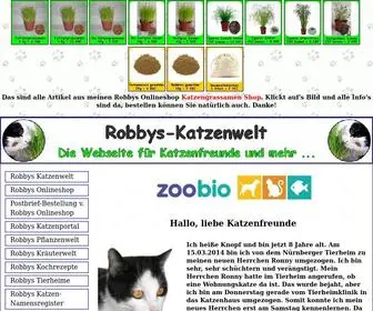 Robbys-Katzenwelt.de(Die Webseite vom Kater Robby) Screenshot