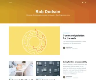 Robdodson.me(Chrome Developer Advocate at Google) Screenshot
