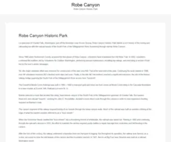 Robecanyon.org(Robe Canyon Historic Park) Screenshot