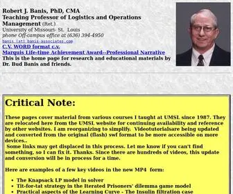 Robertbanis.com(Robert (Bud) Banis PhD UMSL course files and videos) Screenshot