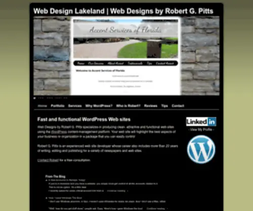 Robertgpitts.com(Web Design Lakeland FL) Screenshot