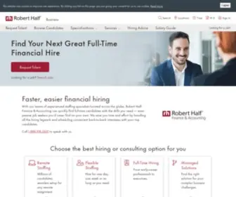 Roberthalffinance.com(Full-Time Finance & Accounting Staffing) Screenshot