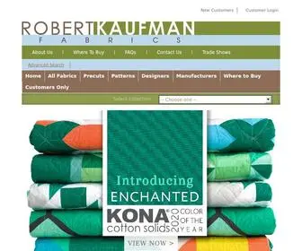 Robertkaufman.com(Robert Kaufman Fabrics) Screenshot