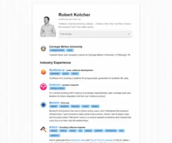 Robertkotcher.me(Robertkotcher) Screenshot