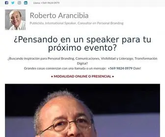 Robertoarancibia.com(Publicista, International Speaker, Consultor en Personal Branding) Screenshot