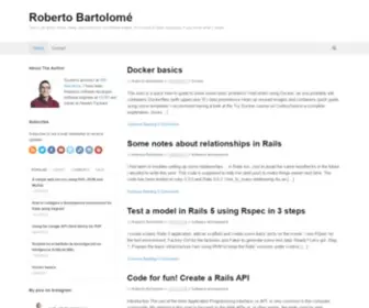 Robertobartolome.com(Roberto Bartolomé) Screenshot