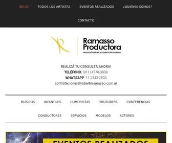 Robertoramasso.com(Contrataciones de Artistas) Screenshot