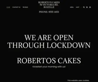 Robertoscakes.com.au(Roberto's) Screenshot