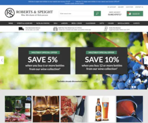 Robertsandspeight.co.uk(Roberts & Speight Wine Merchants & Delicatessen) Screenshot